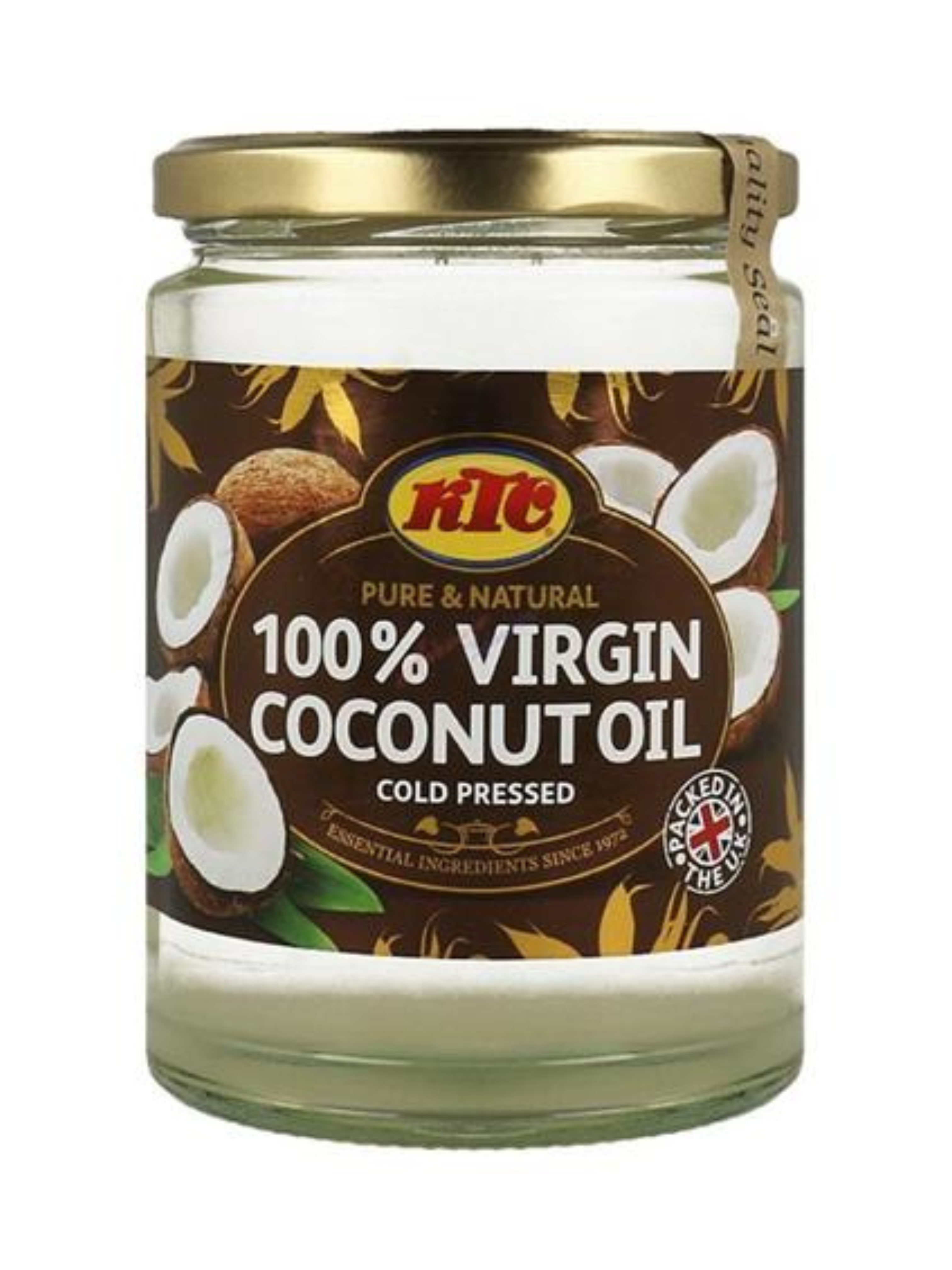Olio di cocco vergine in barattolo di vetro KTC - 250ml - 500ml